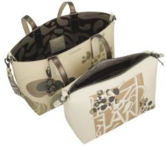 Anekke 2in1 wandelbarer Shopper Sophia Gaia Beige Beuteltasche innen