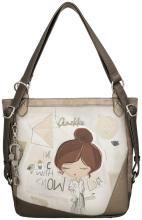 Anekke Taschenrucksack Sophia beige filigran Metallic Print