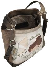 Anekke Taschenrucksack Sophia beige filigran Metallic Print