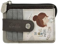 Kartenetui Anekke Comicprint beige Metallictöne Sophia RFID glitzernd