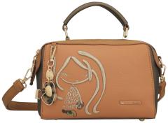 Anekke sytlische Kurzgrifftasche orange Sophia bestickt Gaia