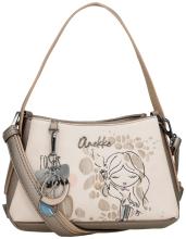 kompakte Anekke Crossovertasche beige Muse metallic Olympia Glitzersteine