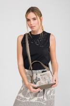 kompakte Anekke Crossovertasche beige Muse metallic Olympia Glitzersteine