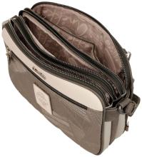 Anekke Schultertasche mit drei Hauptfächern Sophia Beige Glitzer