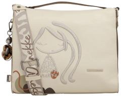 geräumige Damentasche Anekke beige Stickerei Webband Sophia Gaia
