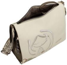 geräumige Damentasche Anekke beige Stickerei Webband Sophia Gaia