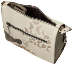 geräumige Damentasche Anekke beige Stickerei Webband Sophia Gaia