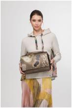 Anekke rechteckige Schultertasche Sophia Gaia metallic Überschlag