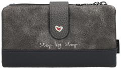 Anekke flexibles Portmonee Muse Rottöne bestickt RFID dunkelblau