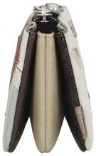 kleine Kosmetiktasche Anekke beige Sophia schimmernd Münzen bunt