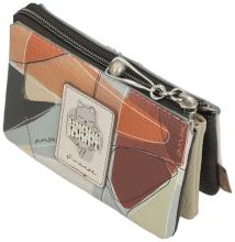 kleine Kosmetiktasche Anekke beige Sophia schimmernd Münzen bunt