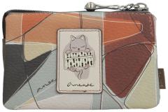 kleine Kosmetiktasche Anekke beige Sophia schimmernd Münzen bunt