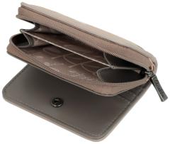 kleine Anekke Geldtasche farbenfroh Muse metallic Olympia stilisiert beige