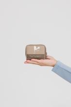 kleine Anekke Geldtasche farbenfroh Muse metallic Olympia stilisiert beige