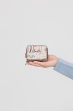 kleine Anekke Geldtasche farbenfroh Muse metallic Olympia stilisiert beige