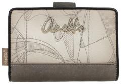 Damengeldbörse zart Anekke hell Sophia Stickereien Auralis schimmernd