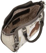 Bowlingtasche beige Anekke bestickt Sophia schimmernd Alexandria