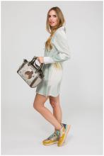 Bowlingtasche beige Anekke bestickt Sophia schimmernd Alexandria