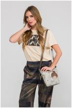 Anekke Sophia Beuteltasche hellbeige Metallic