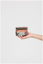 Anekke Münzbörse Kisslock Bügel Sophia Metallic Beige mit Print