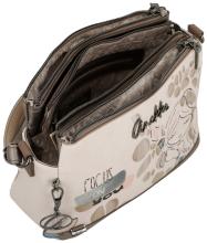 Anekke Damentasche beige Muse Olympia metallic Fackel Ziernieten