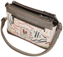 Anekke Damentasche beige Muse Olympia metallic Fackel Ziernieten