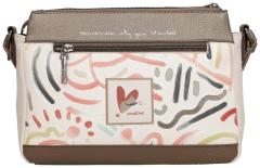 Anekke Damentasche beige Muse Olympia metallic Fackel Ziernieten