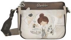 Anekke Crossbody Bag bestickt Sophia beige Glitzersteine metallic