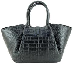 JOOP Kurzgrifftasche Trapez Sheryl Coccodrillo Rindsleder Black