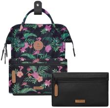 Cabaia Mädchenrucksack Hibiskus schwarz Small Valladolid bunt