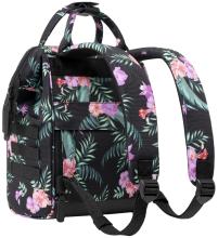 Cabaia Mädchenrucksack Hibiskus schwarz Small Valladolid bunt