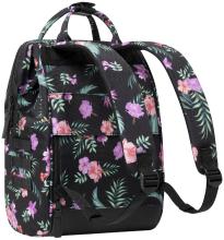 Outdoorrucksack Cabaia schwarz Adventurer Medium floral Valladolid Fronttasche