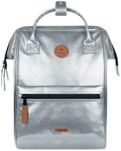 Cityrucksack Cabaia schimmernd Adventurer silver Fiji Medium
