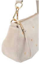 FredsBruder Veloursledertasche Crossover The Beaded Creamy Beige