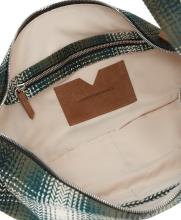 Umhängetasche Fischgrat kariert grün beige Les Visionnaires Zoe Check Jungle