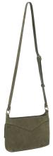 Les Visionnaires Umhängetasche Fransen olivgrün Velours Jane Cozy Boho