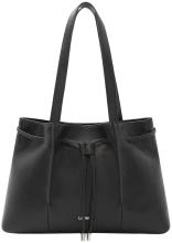 L.Credi klassisch Schwarz vegan Rahmi Henkeltasche
