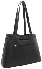 L.Credi klassisch Schwarz vegan Rahmi Henkeltasche