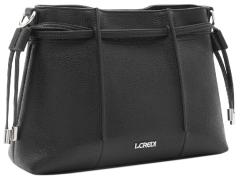 Crossover Bag schwarz L.Credi klein Rahmi vegan Zugbänder