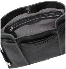 Crossover Bag schwarz L.Credi klein Rahmi vegan Zugbänder