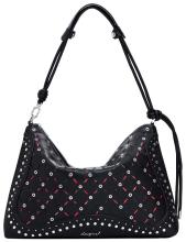 Desigual Damentasche rockig Nieten Yankee Cutouts schwarz Leiria