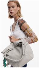 Desigual Taschenrucksack steingrau Logo Piedra Arica