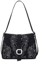 Hobotasche Desigual schwarz Poker Face rockig Nieten Posadas Schnalle