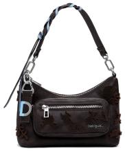 kleine Damentasche Desigual Medellin Mini chocolate Stencil Flower