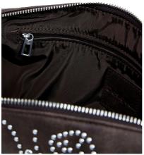 Desigual Umhängetasche schokobraun Poker Face Nieten rockig Munster