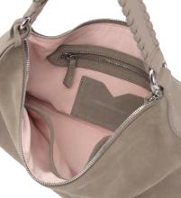 Les Visionnaires Leonie Cozy Hobo Mushroom Beuteltasche beige Velours