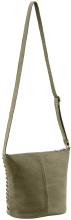 FREDsBRUDER mittelgroße Beuteltasche Riffelinchen olivengrün Leder