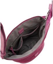 pinke FREDsBRUDER Crossovertasche geriffelt Juicy Berry Leder Riffelinchen