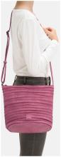 pinke FREDsBRUDER Crossovertasche geriffelt Juicy Berry Leder Riffelinchen