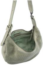 hellgrüne FREDsBRUDER Schultertasche Soft Cut Leaf Leder
